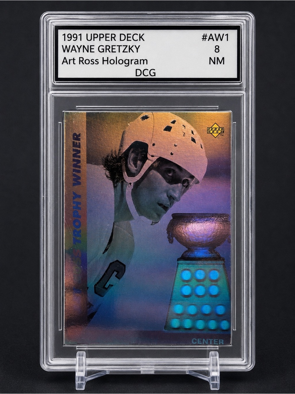 Hockey Trading Card - Gold Hologram Art Ross Trophy Winner